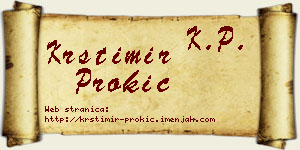 Krstimir Prokić vizit kartica